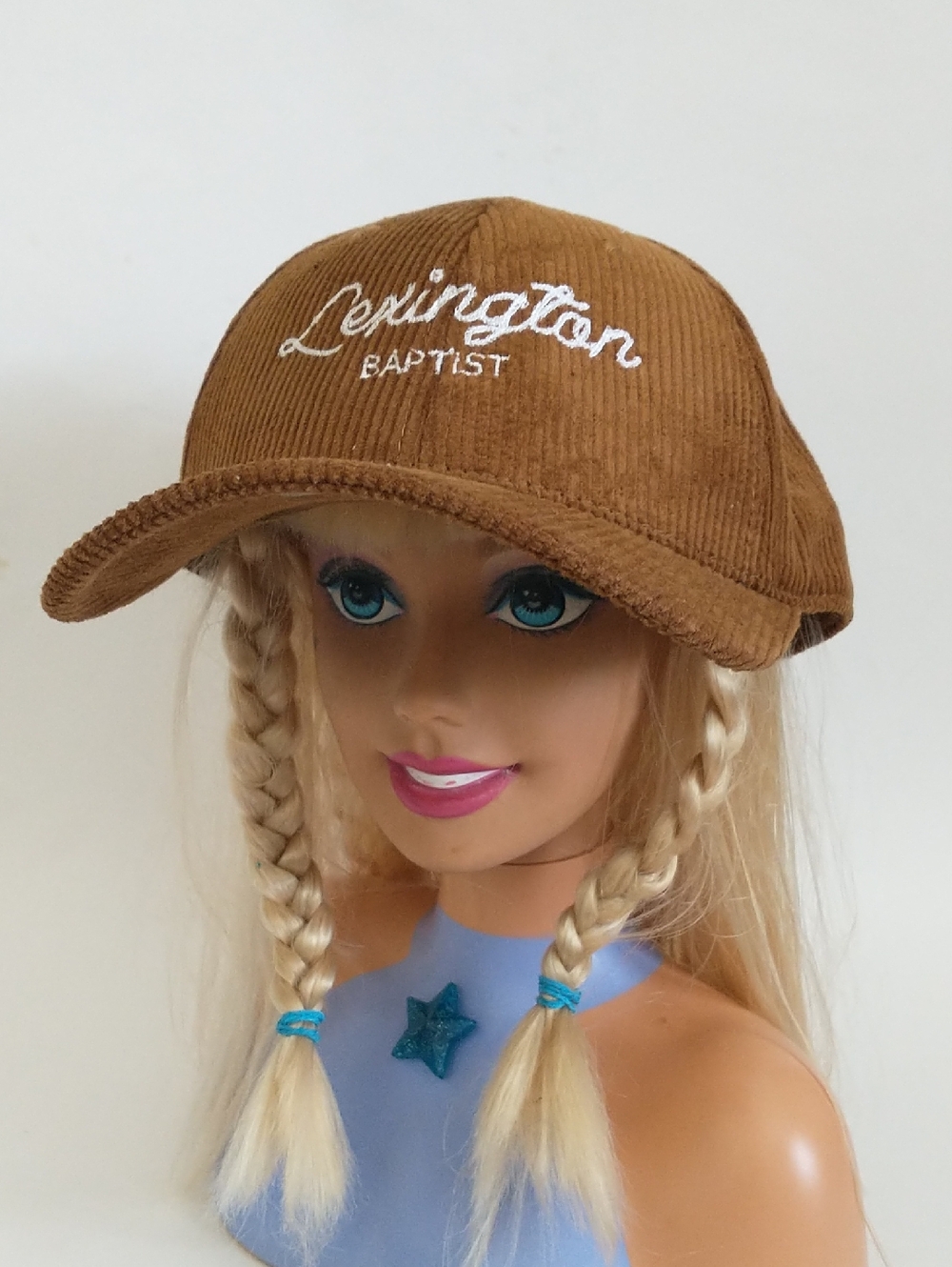 Lexington Baptist Brown Corduroy Baseball Women's Cap. SIZE ONE SIZE FITS MOST